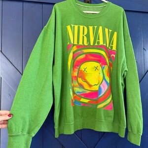Urban Outfitters NIRVANA Oversized Graphic Sweatshirt, size S/M